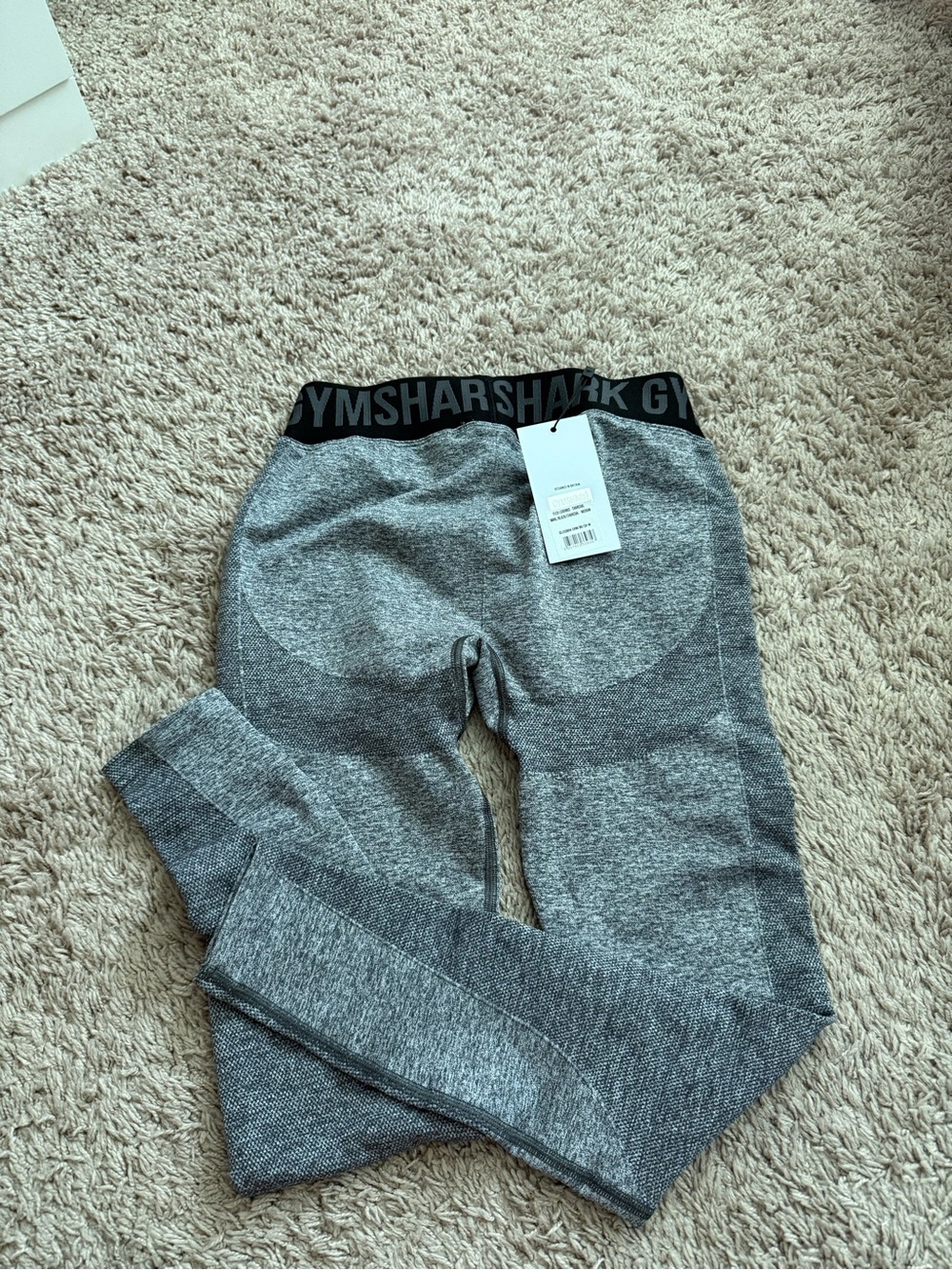 Gymshark Gray Seamless Leggings with Branded Waistband